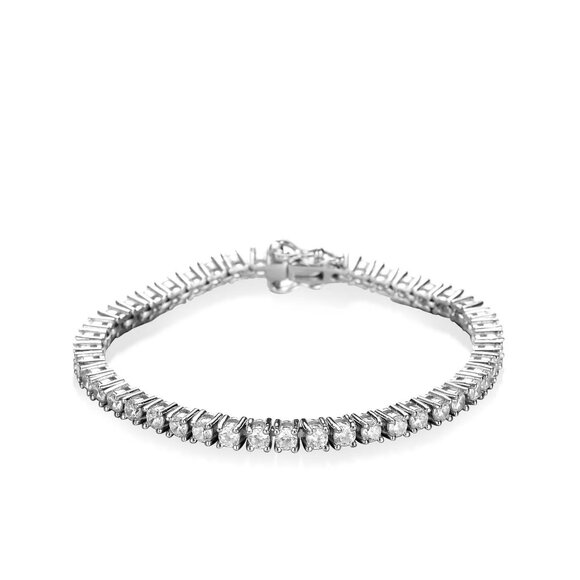 NEW Moissanite Tennis Bracelet 925 Silver 3mm D Color Diamond Chain 6.7in - Picture 1 of 16